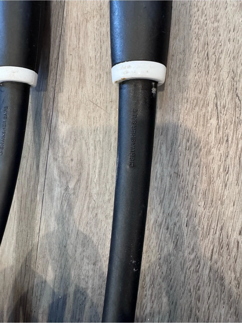 Betty Crocker Slotted Spoons Set of 2 Serving Utensils Black Plastic Handles USA